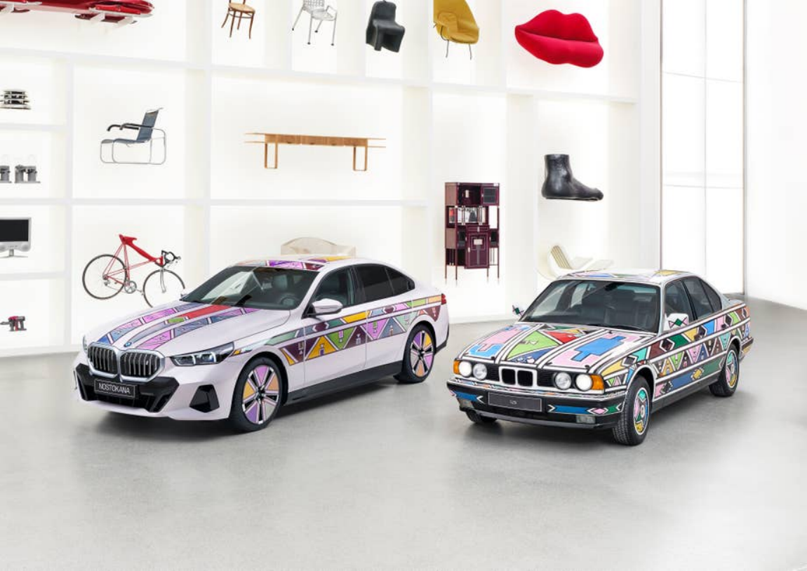 Here's a Look at BMW i5 Flow NOSTOKANA, Tribute to BMW Art Car by Esther Mahlangu