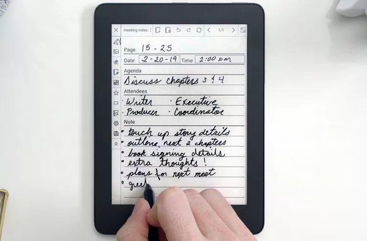 MobiScribe电子墨水笔记本 高清图 简单介绍 参数 手写效果