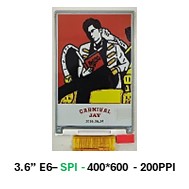 3.6” Spectra E6– SPI - 400*600 - 200PPI墨水屏