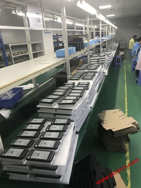 Production line for InkCase i7 Plus. The very first batch for testing... and more testing...