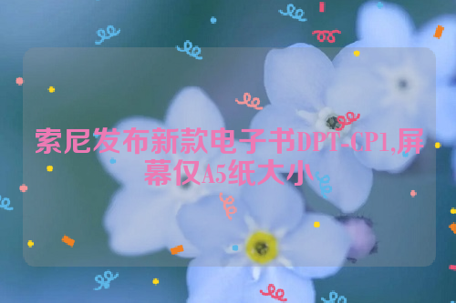 索尼发布新款电子书DPT-CP1,屏幕仅A5纸大小